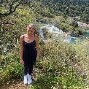 Aritzia Deep Blue Fitted Onepiece